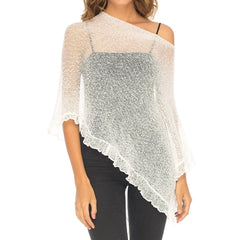 Sheer Shawl Beach Cover-ups Knitted Top