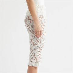 Lace Sheer Capri Pants