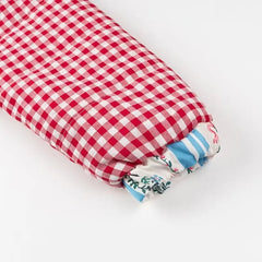 Plaid Heart Patterned Pocket Parka Padded Jacket