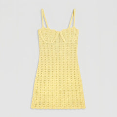 Pointelle Knit Cami Mini Dress