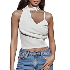 Halter Neck Spaghetti Strap Tank Top