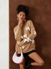 3D Bow Teddy Sweatshirt