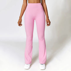 Person wearing pink leggings- front view