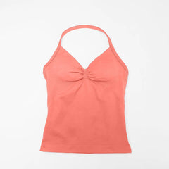 Halter Seamless Tank With Removable Pads