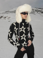 Star Print  Turtleneck Long Sleeve Knitted Sweater