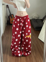 Star Print Baggy Sweatpants
