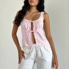 Front Tie Tank Top