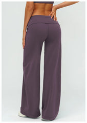 Wide Leg Fold Over Low Rise Flare Yoga Sweatpants