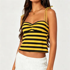 Sweetheart Neck Tie Shoulder Cami Top