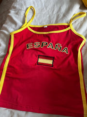 Espana Red Jersey Tank Top - Free From Label