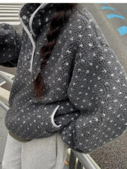 Reversible Polka Dot Fleece Sweatshirt