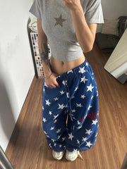 Star Print Baggy Sweatpants