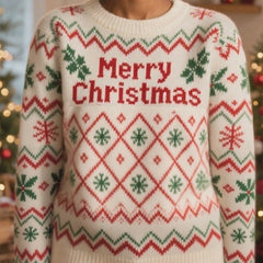 Merry Christmas Pattern Sweater