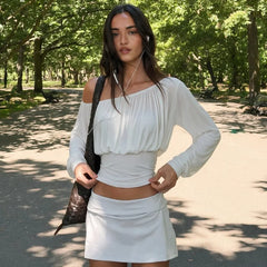 Off Shoulder Ruched Waist-cinching Top