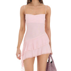 Strappy Ruffles Mini Dress