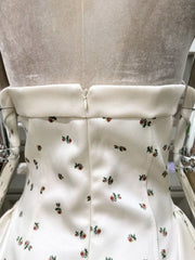 Floral Strapless Fluffy Tulle Hem Mini Dress