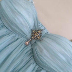 Strapless Frill Tulle Back Bow Mini Dress