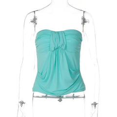 Strapless Ruched Front Top