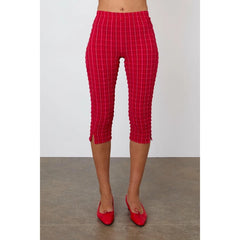 Textured Pattern Cropped Leggings