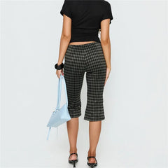 Checkered Capri Pants