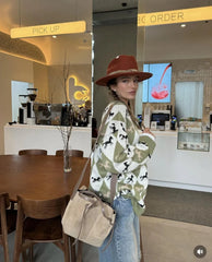 Argyle Print Sweater