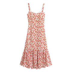 Cherry Print Strap Midi Dress - Free From Label