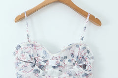 Floral Print Bow-Tied Mini Dress