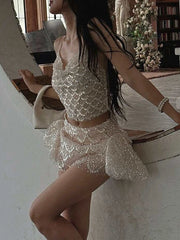 Patchwork Diamond Back Lace Up Sleeveless Mini Dress