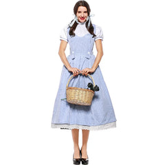 “Women’s Dorothy cosplay dress retro Kansas farm girl outfit”