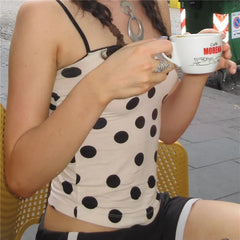 Polka Dot Crop Cami Top