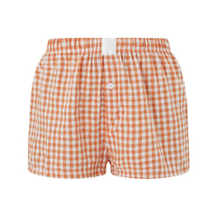 Elastic Waist Striped Plaid Print Shorts