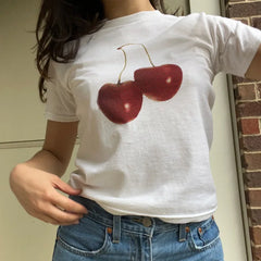 Cherry Print Graphic Tee - Free From Label