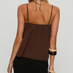 Lace Patchwork Babydoll Tank Top