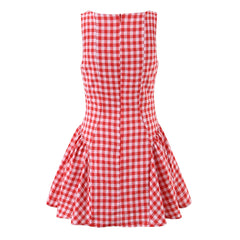 Gingham Plaid Mini Sleeveless Dress