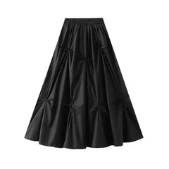 Black skirt with bow details- flare