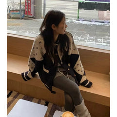 Print Knitted Cardigan