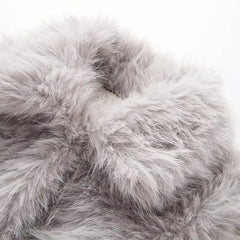 Sleeveless Lapel Fuzzy Vest