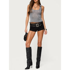 Sequin Sheer Knit Tank Top