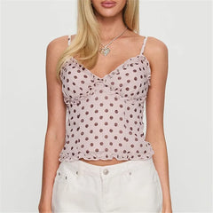 Pink Polka Dot Cami Top