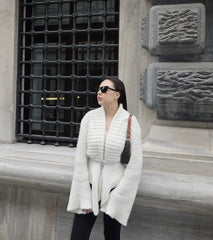 Button Up Slit Knit Cardigan