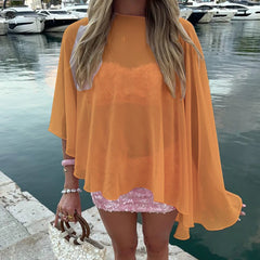 Sheer Chiffon Shawl Wrap Cover-up