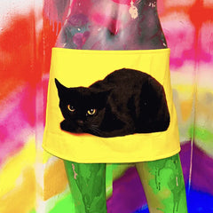 Cat Digital Printed Low Waist Mini Skirt
