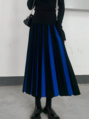 Black Patchwork Long Skirt Free From Label