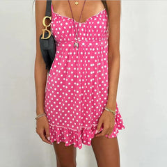 Polka Dot Babydoll Mini Dress