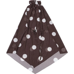 Brown Mesh Backless Polka Dot Top