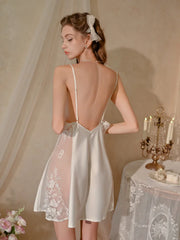 Lace Pachwork Slip Nightdress