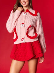 Christmas  Santa Claus Cardigan with Pockets