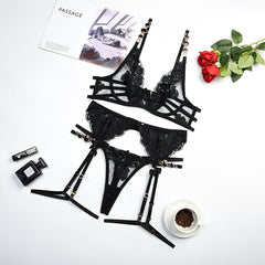 Lace Jewel Strap Lingerie Set - Free From Label