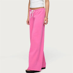 Solid Low Waist Drawstring Sweatpants