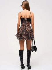 Leopard Printed Cami Mini Dress Free From Label